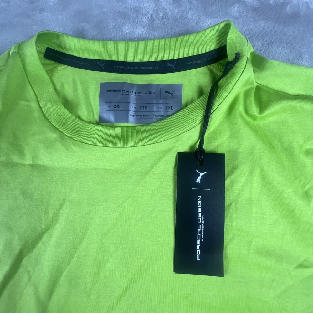Puma Porsche Design Mens XXL Blue T Shirt 100% Cotton Made Portugal Motorsport
